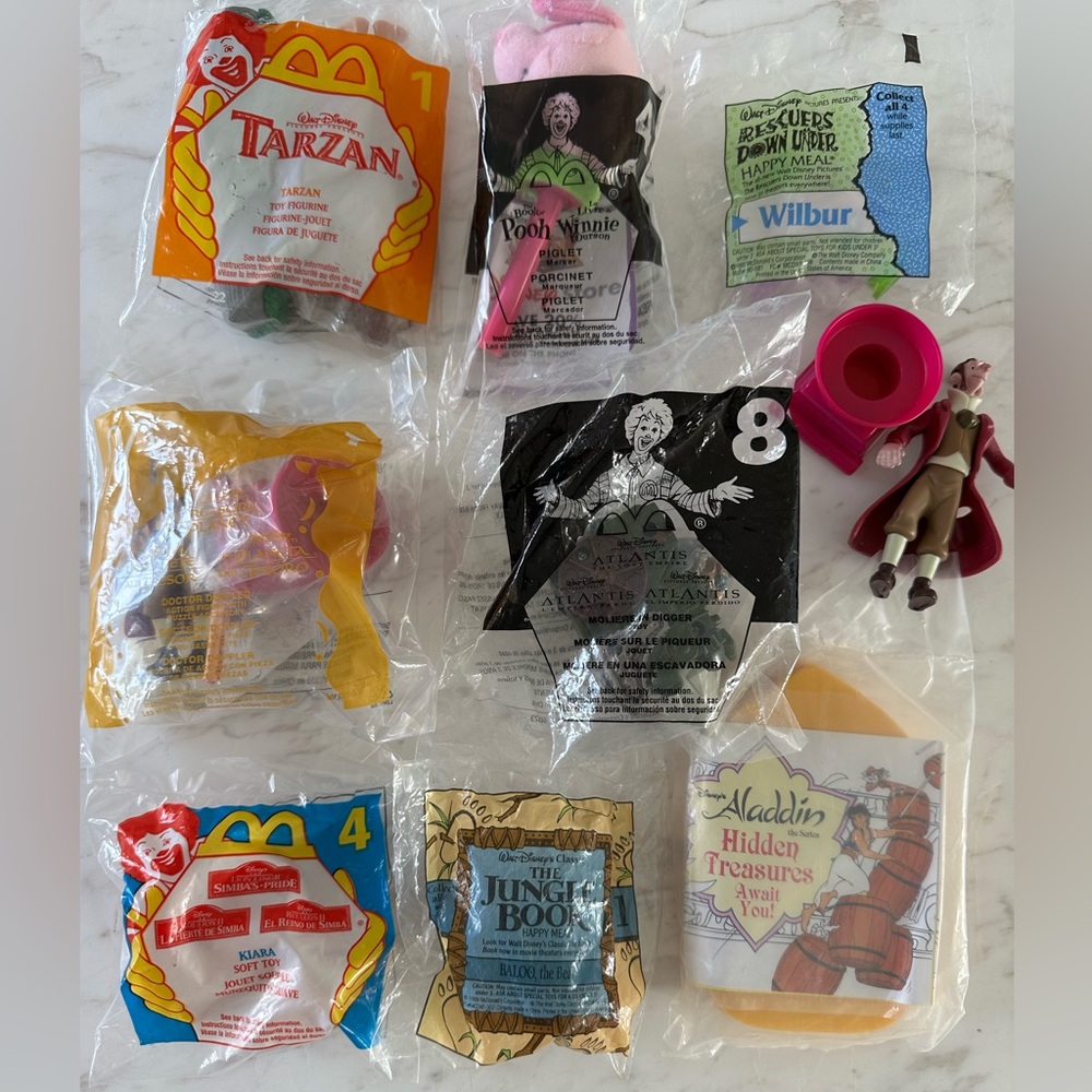 Vintage McDonald's Happy Meal Toys Disney Bundle- Lot of 9